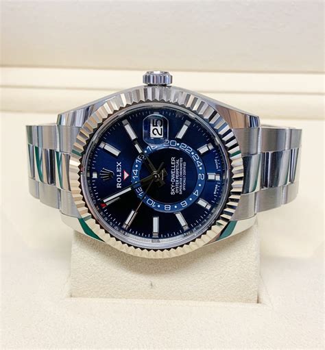 rolex blue skydweller|rolex sky dweller price uk.